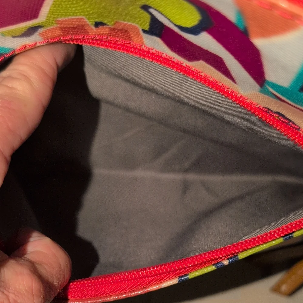 Fossil Floral Canvas Crossbody Bag